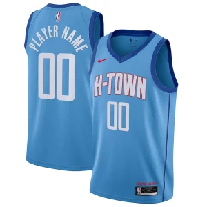 Moderno Fácil de llevar Houston Rockets Nike 2020/21 Swingman Custom Jersey Blue City Edition  para los verdaderos seguidores
