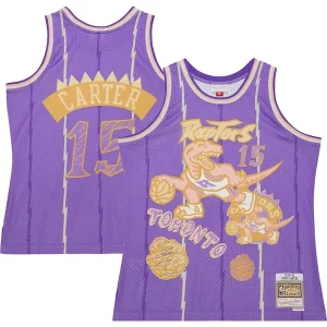 Fantástico Perfecto Delicioso Vince Carter Toronto Raptors 1998/99 Swingman Sidewalk Sketch Jersey Purple  para los verdaderos seguidores