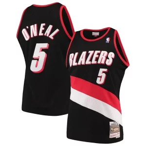 Perfecto Elegante Jermaine O'Neal Portland Trail Blazers 1999/00 Hardwood Classics Swingman Jersey Black  para los verdaderos seguidores
