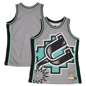 Práctico Estupendo Fantástico San Antonio Spurs Hardwood Classics Blown Out Fashion Jersey Gray  para los verdaderos seguidores
