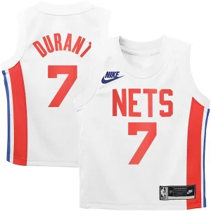 Original Resistente Único Kevin Durant Brooklyn Nets Nike Preschool 2022/23 Swingman Jersey White Classic Edition  para los verdaderos seguidores
