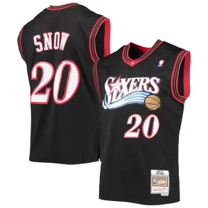Robusto Eric Snow Philadelphia 76ers 2000/01 Hardwood Classics Swingman Jersey Black  para los verdaderos seguidores