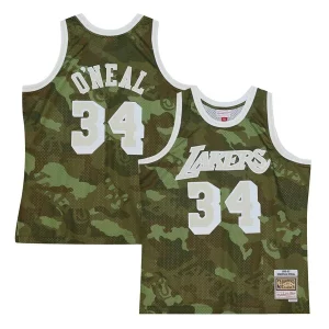 Robusto Perfecto Shaquille O'Neal Los Angeles Lakers Hardwood Classics 1996/97 Ghost Green Swingman Jersey Camo  para los verdaderos seguidores