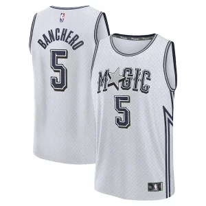 Comodo Paolo Banchero Orlando Magic Youth 2024/25 Fast Break Player Jersey City Edition Silver  para los verdaderos seguidores