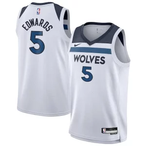 Fantástico Práctico Anthony Edwards Minnesota Timberwolves Nike Youth Swingman Jersey Association Edition White  para los verdaderos seguidores