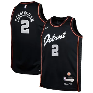 Comodo Lujoso Cade Cunningham Detroit Pistons Nike Youth Swingman Replica Jersey City Edition Black  para los verdaderos seguidores