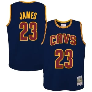 Atractivo Fácil de llevar LeBron James Cleveland Cavaliers Youth 2008/09 Hardwood Classics Swingman Jersey Navy  para los verdaderos seguidores