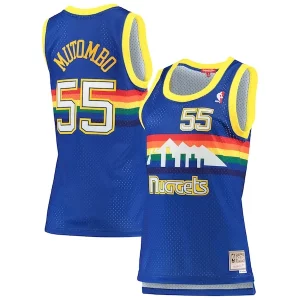 Original Dikembe Mutombo Denver Nuggets Women's 1991/92 Hardwood Classics Swingman Jersey Royal  para los verdaderos seguidores