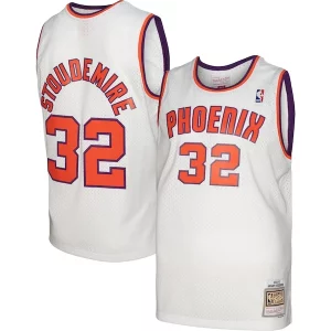 Cool Resistente Único Amar'e Stoudemire Phoenix Suns 2001/02 Hardwood Classics Swingman Jersey White/Purple  para los verdaderos seguidores