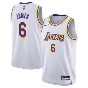 Perfecto LeBron James Los Angeles Lakers Nike Youth Performance Swingman Jersey Association Edition White  para los verdaderos seguidores