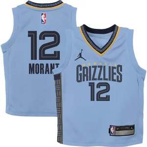 Fácil de llevar Increíble Ja Morant Memphis Grizzlies Jordan Brand Preschool 2022/23 Statement Edition Jersey Light Blue  para los verdaderos seguidores