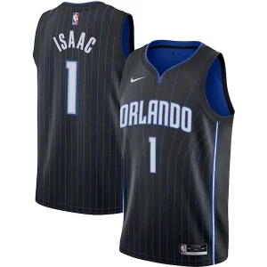 Elegante Lujoso Fácil de llevar Jonathan Isaac Orlando Magic Nike Swingman Jersey Black Icon Edition  para los verdaderos seguidores