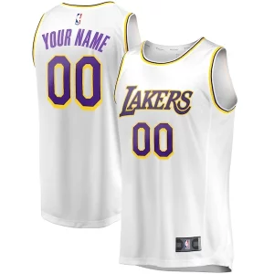 Robusto Delicioso Fácil de llevar Los Angeles Lakers Youth Fast Break Replica Custom Jersey Association Edition White  para los verdaderos seguidores
