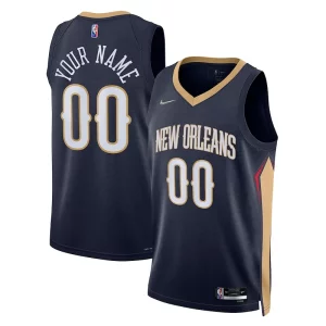 Magnífico Práctico New Orleans Pelicans Nike 2021/22 Diamond Swingman Custom Jersey Icon Edition Navy  para los verdaderos seguidores