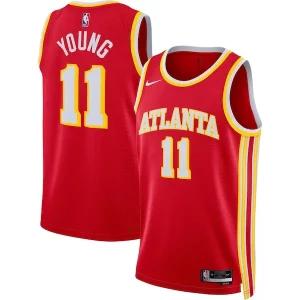 Delicioso Trae Young Atlanta Hawks Nike Unisex Swingman Jersey Icon Edition Red/White  para los verdaderos seguidores