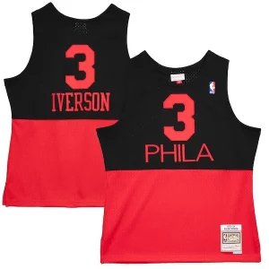 Lujoso Moderno Allen Iverson Philadelphia 76ers 2003/04 Hardwood Classics Reload 2.0 Swingman Jersey Black  para los verdaderos seguidores