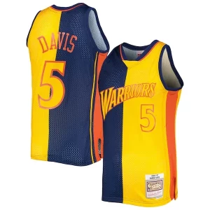 Perfecto Estupendo Baron Davis Golden State Warriors Hardwood Classics 2006/07 Split Swingman Jersey Navy/Gold  para los verdaderos seguidores