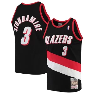 Original Maravilloso Damon Stoudamire Portland Trail Blazers 1999/00 Hardwood Classics Swingman Jersey Black  para los verdaderos seguidores