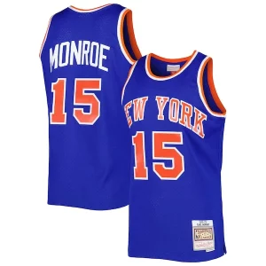 Elegante Earl Monroe New York Knicks 2001/02 Hardwood Classics Swingman Jersey Blue  para los verdaderos seguidores