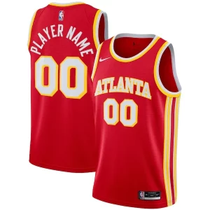 Magnífico Perfecto Atlanta Hawks Nike 2020/21 Swingman Custom Jersey Icon Edition Red  para los verdaderos seguidores