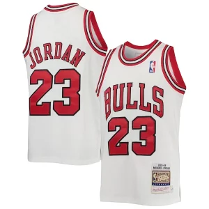 Bonito Práctico Versátil Michael Jordan Chicago Bulls Youth 1997/98 Hardwood Classics Authentic Jersey White/Black/Red  para los verdaderos seguidores