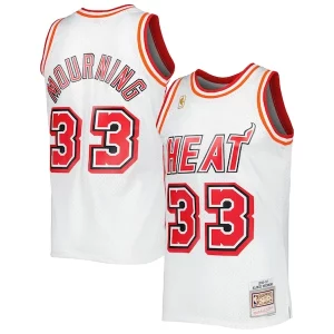 Ideal Sofisticado Alonzo Mourning Miami Heat Hardwood Classics Swingman Jersey White  para los verdaderos seguidores