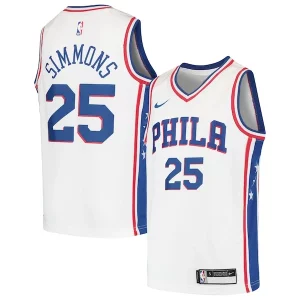 Práctico Bonito Ben Simmons Philadelphia 76ers Nike Youth Swingman Jersey White/Royal  para los verdaderos seguidores
