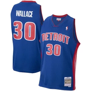 Resistente Rasheed Wallace Detroit Pistons 2003/04 Hardwood Classics Swingman Jersey Royal  para los verdaderos seguidores