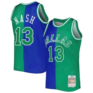 Resistente Fácil de llevar Exquisito Steve Nash Dallas Mavericks Hardwood Classics 1998/99 Split Swingman Jersey Blue/Green  para los verdaderos seguidores