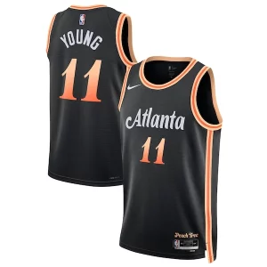 Sofisticado Robusto Trae Young Atlanta Hawks Nike Unisex 2022/23 Swingman Jersey City Edition Black  para los verdaderos seguidores