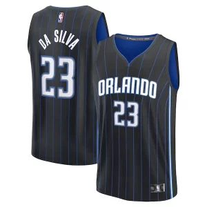 Original Tristan da Silva Orlando Magic Youth 2024 NBA Draft Fast Break Player Jersey Icon Edition Black  para los verdaderos seguidores