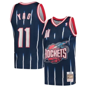 Chulo Increíble Único Yao Ming Houston Rockets Hardwood Classics 2002 03 Swingman Jersey Navy  para los verdaderos seguidores