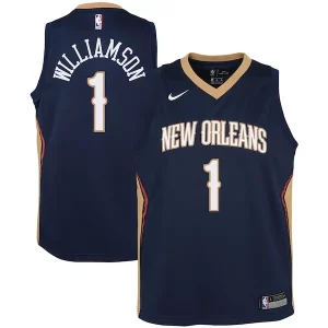Elegante Zion Williamson New Orleans Pelicans Nike Youth Swingman Jersey Icon Edition Navy/White  para los verdaderos seguidores