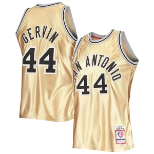 Robusto George Gervin San Antonio Spurs 75th Anniversary 1977/78 Hardwood Classics Swingman Jersey Gold  para los verdaderos seguidores