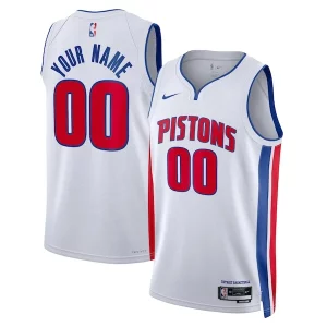 Chulo Lujoso Único Detroit Pistons Nike Unisex Swingman Custom Jersey White Association Edition  para los verdaderos seguidores