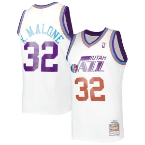 Práctico Karl Malone Utah Jazz 1991/92 Hardwood Classics Reload 3.0 Swingman Jersey White  para los verdaderos seguidores