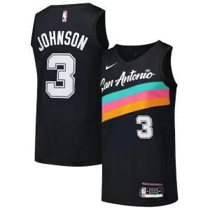 Versátil Keldon Johnson San Antonio Spurs Nike Swingman Player Jersey City Edition Black  para los verdaderos seguidores
