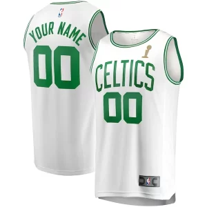 Fácil de llevar Boston Celtics 2024 NBA Finals Champions Custom Fast Break Jersey White Association Edition  para los verdaderos seguidores