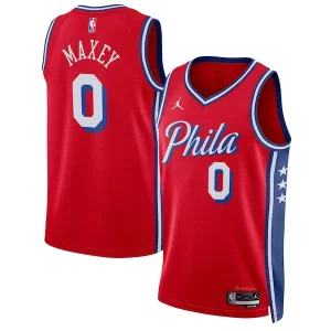 Encantador Único Tyrese Maxey Philadelphia 76ers Jordan Brand Unisex Swingman Jersey Statement Edition Red  para los verdaderos seguidores