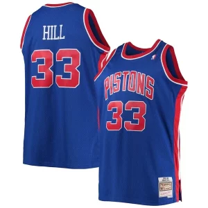 Versátil Grant Hill Detroit Pistons 1995/96 Big & Tall Hardwood Classics Swingman Jersey Blue  para los verdaderos seguidores