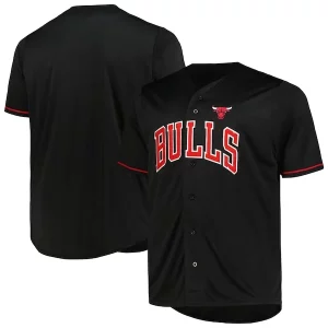 Sofisticado Original Chicago Bulls Profile Big & Tall Pop Jersey Black  para los verdaderos seguidores