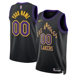 Único Fácil de llevar Cool Los Angeles Lakers Nike Unisex 2023/24 Custom Swingman Jersey Black City Edition  para los verdaderos seguidores