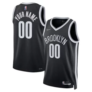 Fantástico Brooklyn Nets Nike 2021/22 Diamond Swingman Custom Jersey Icon Edition Black  para los verdaderos seguidores