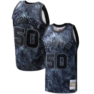 Sofisticado Delicioso Genial David Robinson San Antonio Spurs Hardwood Classics 1998/99 Tie Dye Swingman Jersey Black  para los verdaderos seguidores
