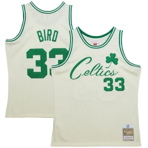 Elegante Larry Bird Boston Celtics Chainstitch Swingman Jersey Cream  para los verdaderos seguidores