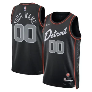 Clásico Maravilloso Detroit Pistons Nike Unisex 2023/24 Custom Swingman Jersey Black City Edition  para los verdaderos seguidores
