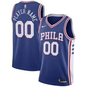 Exquisito Clásico Encantador Philadelphia 76ers Nike Swingman Custom Jersey Blue Icon Edition  para los verdaderos seguidores