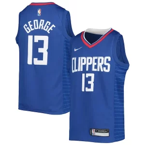 Bonito Paul George LA Clippers Nike Youth 2021/22 Diamond Swingman Jersey Icon Edition Royal  para los verdaderos seguidores
