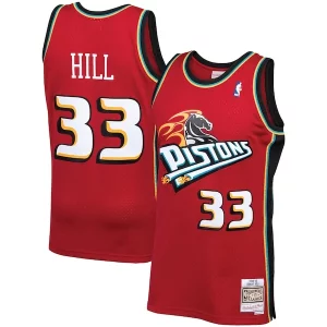 Cool Original Grant Hill Detroit Pistons 1999/00 Hardwood Classics Swingman Jersey Red  para los verdaderos seguidores