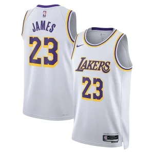 Sofisticado LeBron James Los Angeles Lakers Nike Unisex Swingman Jersey Association Edition White/Gold  para los verdaderos seguidores